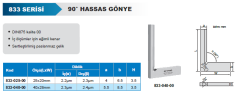 ACCUD 90° Hassas Gönye 833 Serisi 25x20mm