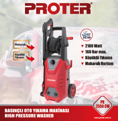 PROTER PR 2550 CW 160  Bar 2100 W  B. Oto Yıkama Makinası (Makaralı)