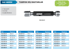 ACCUD Tampon Diş Mastar Geçer Geçmez M14x2 6H  sol diş