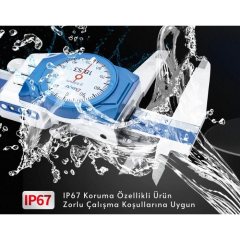 Dasqua 0-200mm Dijital Ve Saatli Kumpas IP67 Yağa, Suya Dirençli 3004-1005
