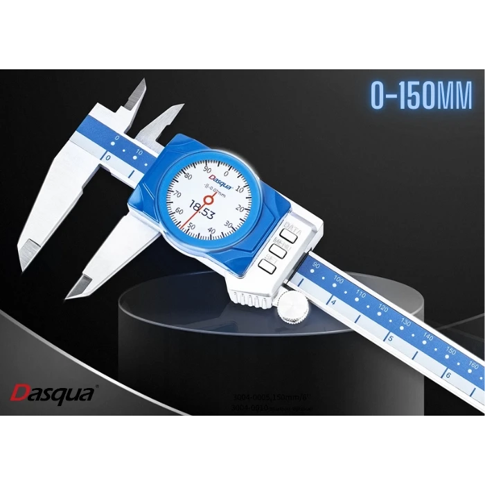 Dasqua 0-300mm Dijital Ve Saatli Kumpas IP67 Yağa, Suya Dirençli 3004-2005