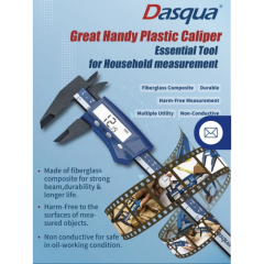 Dasqua 0-150mm Djital Plastik Kumpas 0.01mm 2035-0005