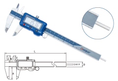 Dasqua 0-200mm Yuvarlak Çubuklu Dijital Kumpas 2000-1610
