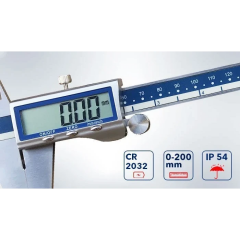 Dasqua 0-200mm Metal Kasa Dijital Kumpas IP54 Suya, Toza Dirençli 2115-2310