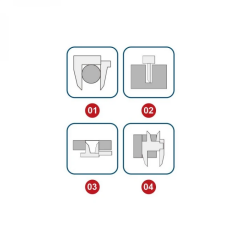 Dasqua 0-300mm Dijital Kumpas IP67 Yağa, Suya Dirençli 2015-1015