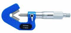 ACCUD Mekanik V Yataklı Mikrometre 5 Ağızlı 334 Serisi 5-25mm