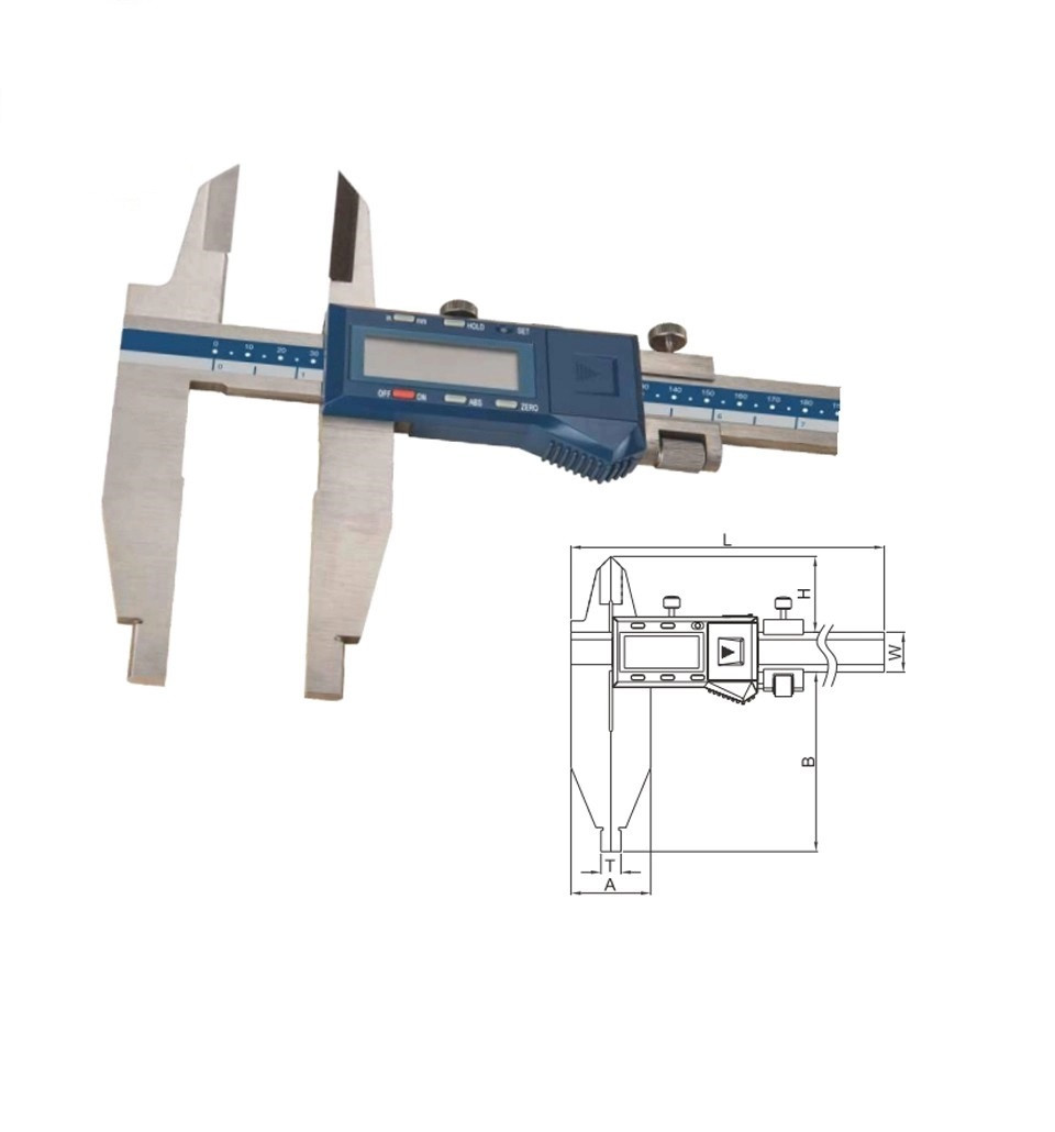 Dasqua 0-500mm Çift Çene Dijital Kumpas IP54 Suya, Toza Dirençli Bilgi Çıkışlı 2710-1110