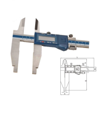 Dasqua 0-1000mm Çift Çene Dijital Kumpas IP54 Suya, Toza Dirençli Bilgi Çıkışlı 2710-1115