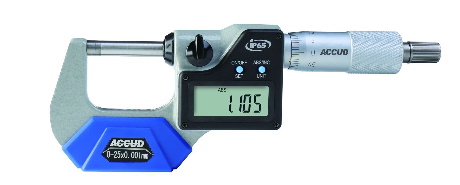 ACCUD IP65 Dijital Dış Çap Mikrometresi Veri Çıkışlı 313 S Serisi 200-225mm