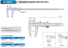 ACCUD Mekanik Kumpas 120 Serisi - 0-600mm 0.02mm