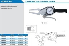 ACCUD Mekanik Dış Çap Kanal Komparatörü 421 Serisi 40-60mm