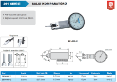 ACCUD Salgı Komparatörü 0.8mm 0.01mm Ø37.5mm 261 Serisi