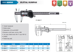 ACCUD Dijital Kumpas 111 Serisi - Yüksek Hassasiyet 0-300mm