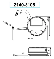 Dasqua 0-25mm Dijital Kalınlık Ölçme 0.01mm 2140-8105