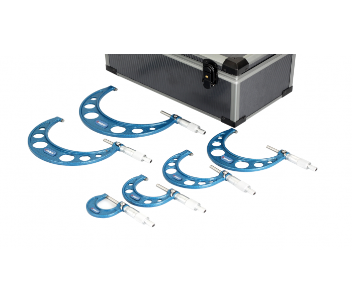 Dasqua 0-150mm 6 Parça Mekanik Mikrometre Seti 0.01mm 4111-8215A