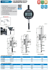 ACCUD Su Geçirmez Dijital Komparatör Saati 213 Serisi 0.01mm / 0.0005'' - 50.8mm / 2''
