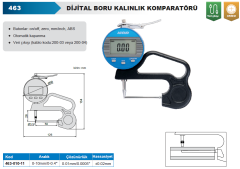 ACCUD Dijital Boru Kalınlık Komparatörü 0-10mm 463 Serisi