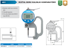 ACCUD Dijital Boru Kalınlık Komparatörü 0-10mm 461 Serisi