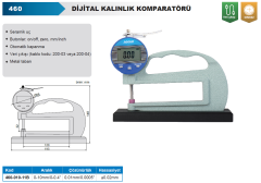 ACCUD Dijital Kalınlık Komparatörü 460 Serisi 0-10mm - Tabanlı