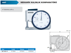 ACCUD Mekanik Kalınlık Komparatörü 0-10mm