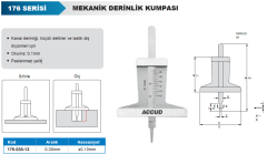 ACCUD Mekanik Derinlik Kumpası 176 Serisi 0-30mm