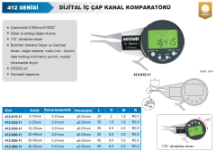 ACCUD Dijital İç Çap Kanal Komparatörü 412 Serisi 40-60mm