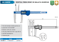ACCUD Dijital Fren Diski ve Balata Kumpası 165 Serisi 0-150mm