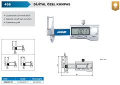 ACCUD Dijital Kalınlık Kumpası 0-25mm