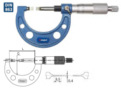 Dasqua 75-100mm Bıçak Ağızlı Mekanik Mikrometre 4570-1020