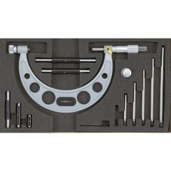 Asimeto Değiştirilebilir Çubuklu Mekanik Dış Çap Mikrometre 150-300mm