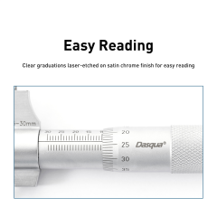 Dasqua 5-30mm Mekanik İç Çap Mikrometre 0.01mm Karbür Ağızlı 4911-8105