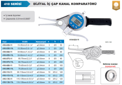 ACCUD Dijital İç Çap Kanal Komparatörü 410 Serisi 35-55mm - 250mm