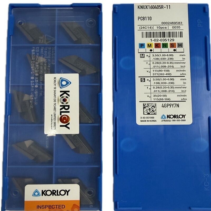 KORLOY KNUX 160405R-11 PC 8110 ELMAS UÇ SAĞ (10 ADET )