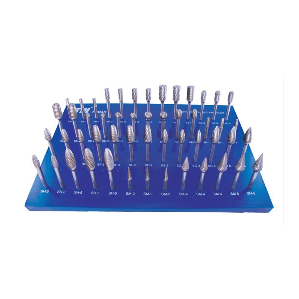 MASTERCUT Kalıpçı Freze Standı 52 Adet Muhtelif Ebat