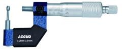 ACCUD Mekanik Silindirik Uçlu Boru Et Kalınlığı Mikrometresi 341 Serisi 0-25 mm - C