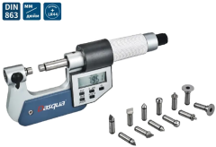 Dasqua 0-25mm Değiştirilebilir Uçlu Dijital Mikrometre 4210-2103