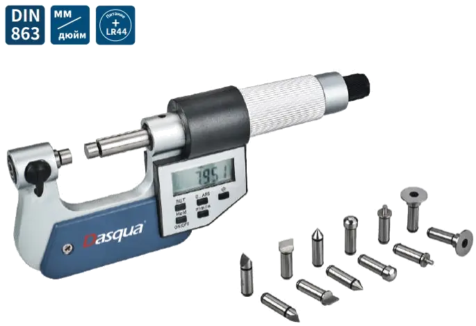 Dasqua 25-50mm Değiştirilebilir Uçlu Dijital Mikrometre 4210-2106