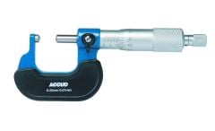 ACCUD Mekanik Boru Et Kalınlığı Mikrometresi (Küresel Uçlu Mil) 340 Serisi Tip B 0-25 mm