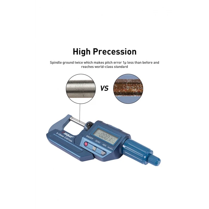 Dasqua 50-75mm Dijital Mikrometre Paslanmaz Mil 0.001mm 4230-2015