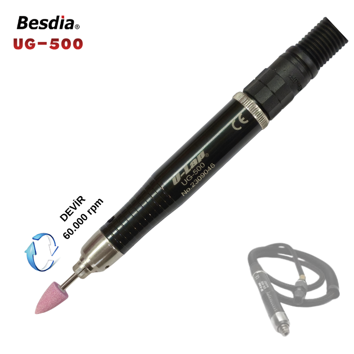 Besdia Havalı Kalem Spiral U-LAP 3 mm Pensli UG-500