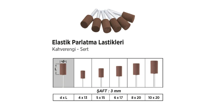Besdia Elastik Parlatma Lastiği Kahverengi (N) - 5x15
