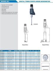 ACCUD Dijital 3 Ayaklı Mikrometre 361 Serisi 10-12mm