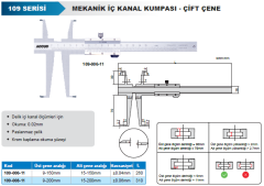 ACCUD Mekanik İç Çap Kanal Kumpası 109 Serisi - Çift Çene 9-200mm