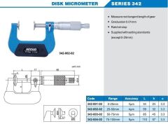 ACCUD Mekanik Disk Uçlu Mikrometre 342 Serisi 50-75 mm