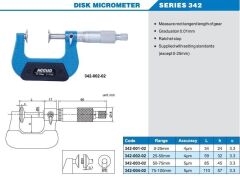 ACCUD Mekanik Disk Uçlu Mikrometre 342 Serisi 0-25 mm