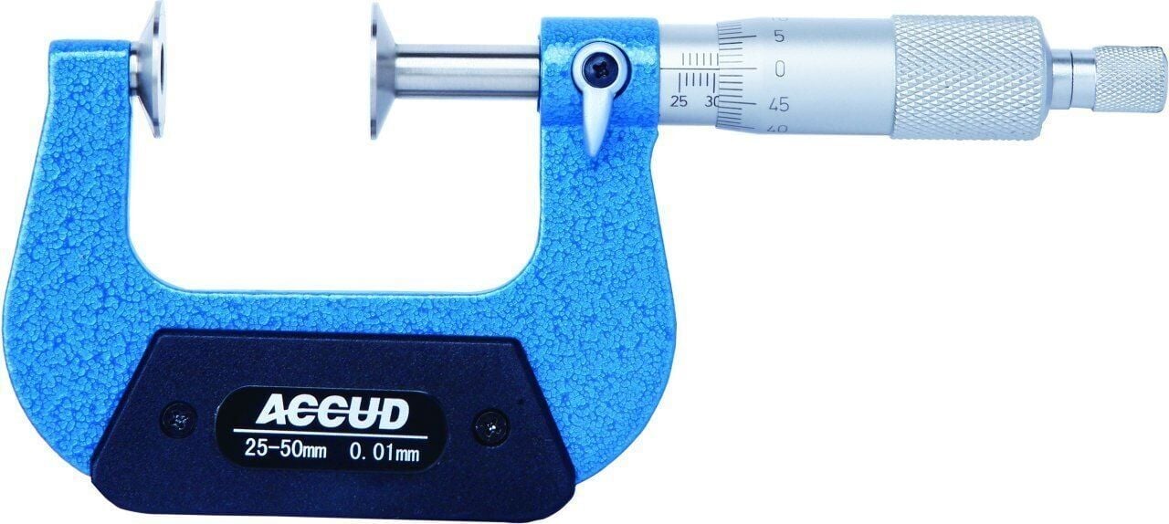 ACCUD Mekanik Disk Uçlu Mikrometre 342 Serisi 0-25 mm