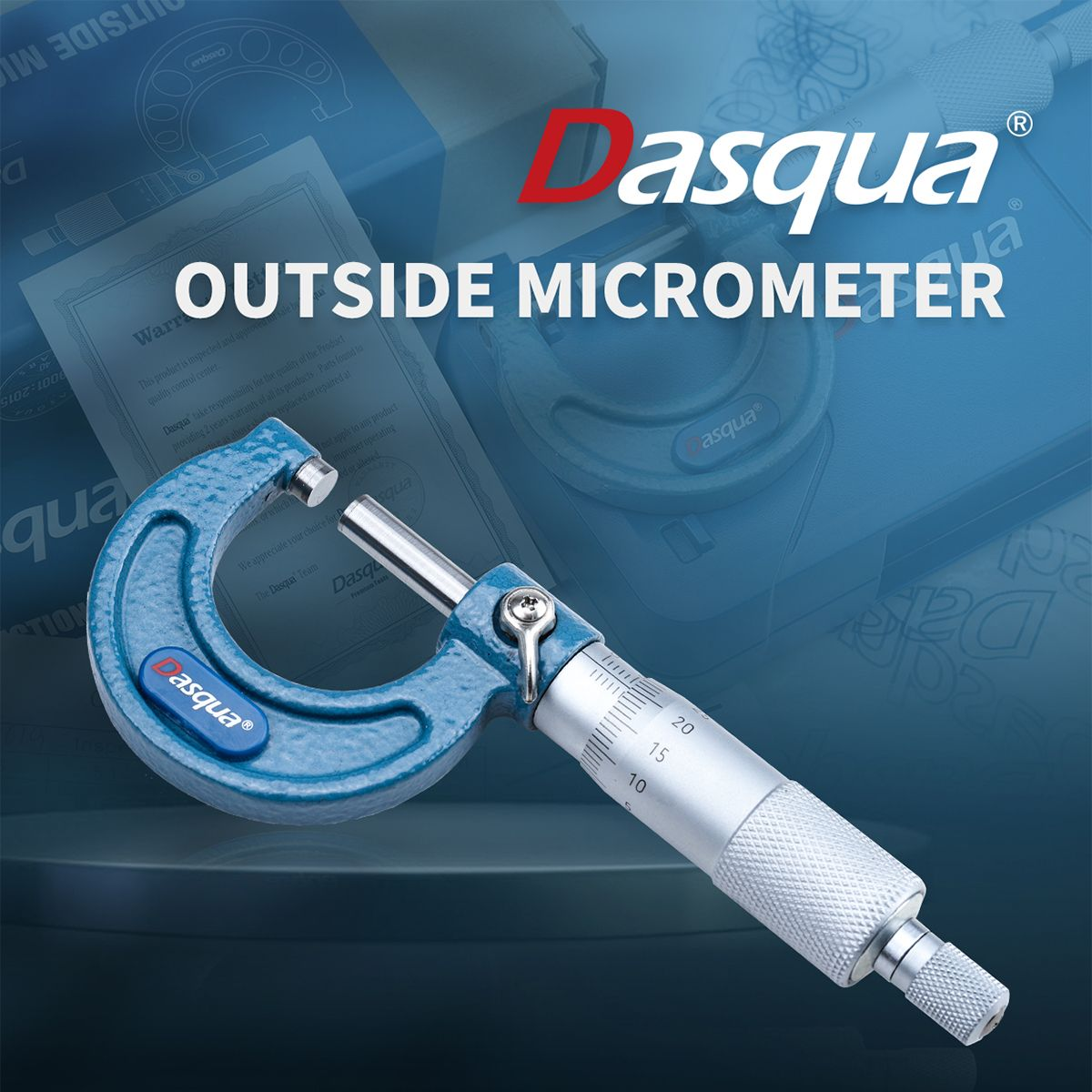 Dasqua 0-1'' Mekanik Dış Çap Mikrometre 0.0001'' 4112-0105