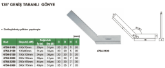 INSIZE 4754 200x130mm Şapkalı Gönye 135 Derece DIN 875