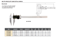 Asimeto Ağır İş Çift Çene Dijital Kumpas 300mm