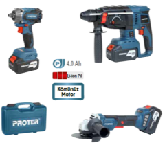 PROTER Şarjlı 3'lü Set PST 913 TRİO